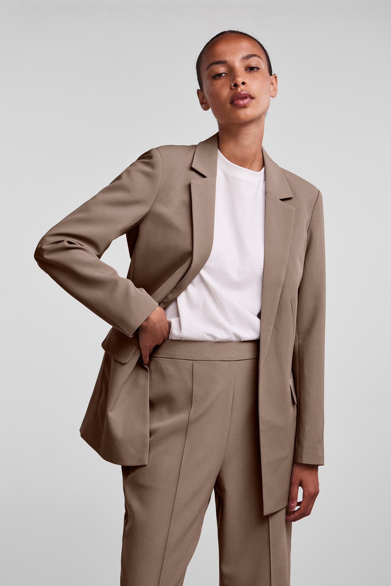 Blazer oversized de mangas compridas
