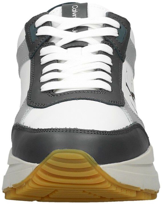 Calvin Klein Chunky Runn Laceup Low LTH-Nappa grijs