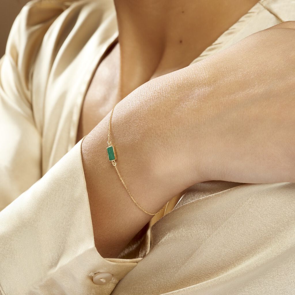 Bracelet Hallie Or Jaune Malachite