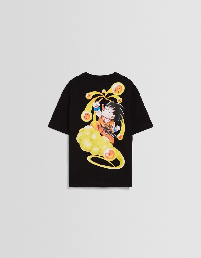 Camiseta Dragon Ball de manga curta com modelagem quadrada