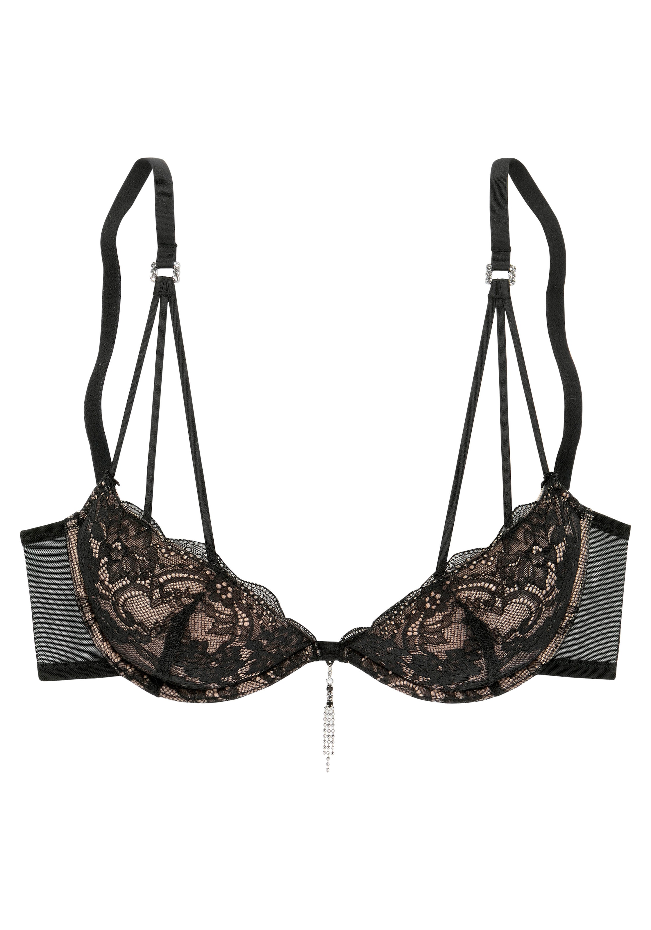 LASCANA Push-up-BH , mit extravagantem Glitzeraccessoire, sexy Dessous