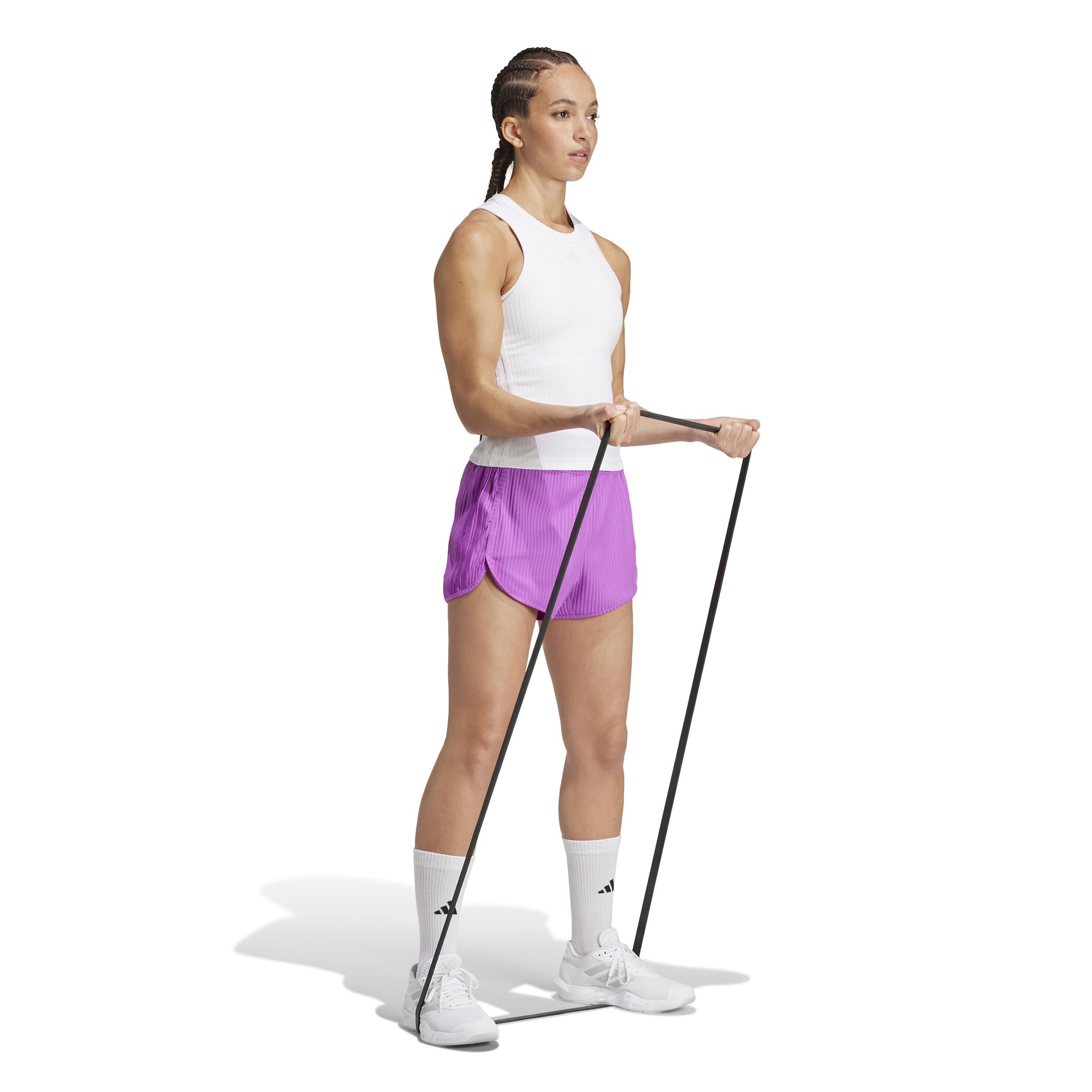 adidas Pacer Rib Shorts Femmes - Berry