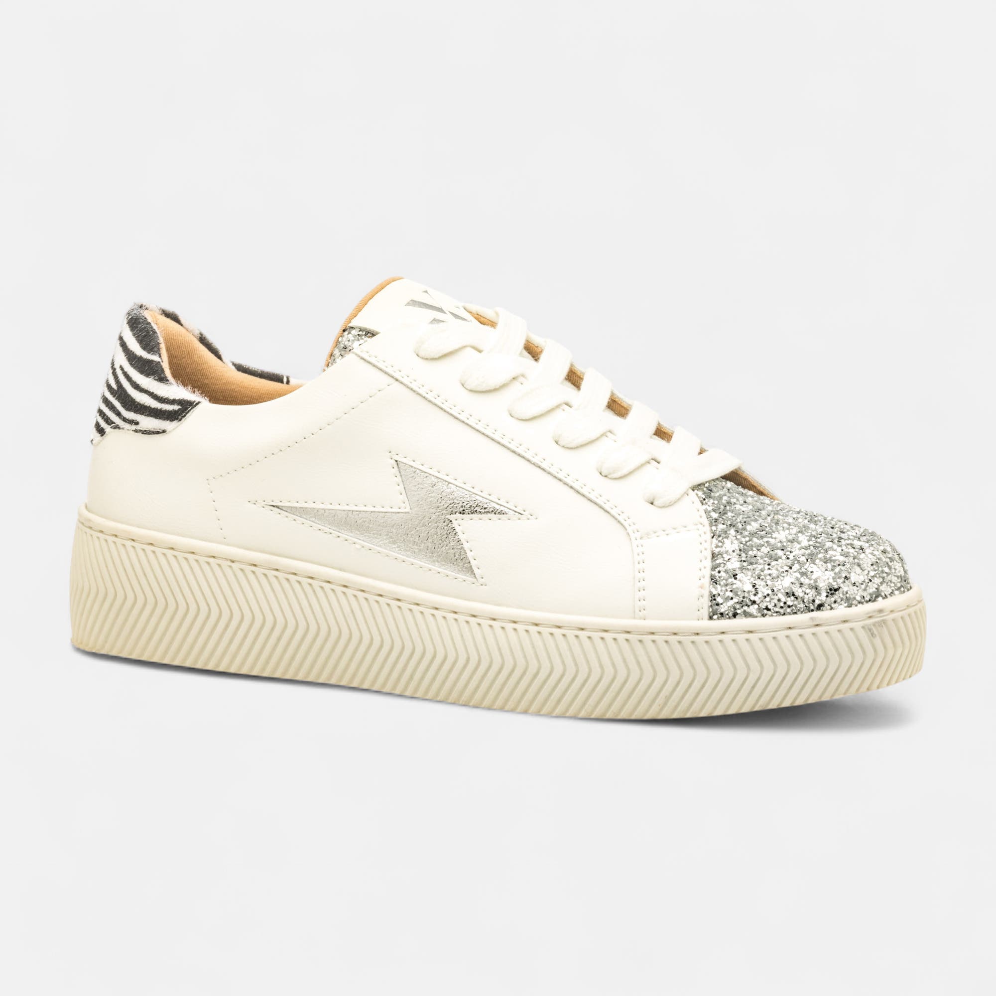 Baskets basses Femme argent