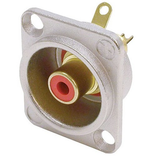 Neutrik NF2D-2 RCA chassisdeel rood