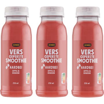 Jumbo Verse Smoothie Aardbei, Appel & Banaan 3 x 250ML