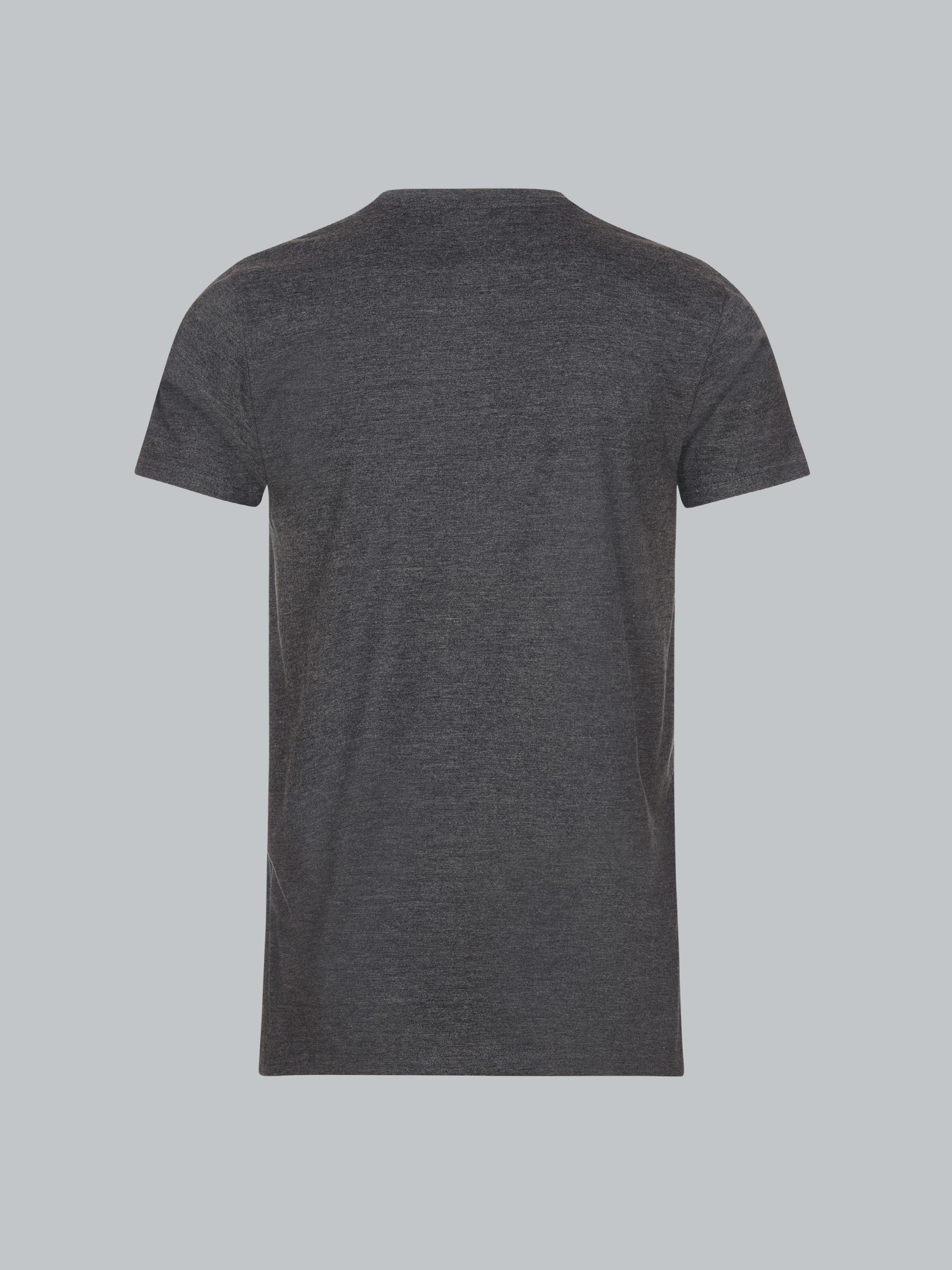 Slim Fit T-Shirt aus DELUXE Baumwolle Anthrazit-melange
