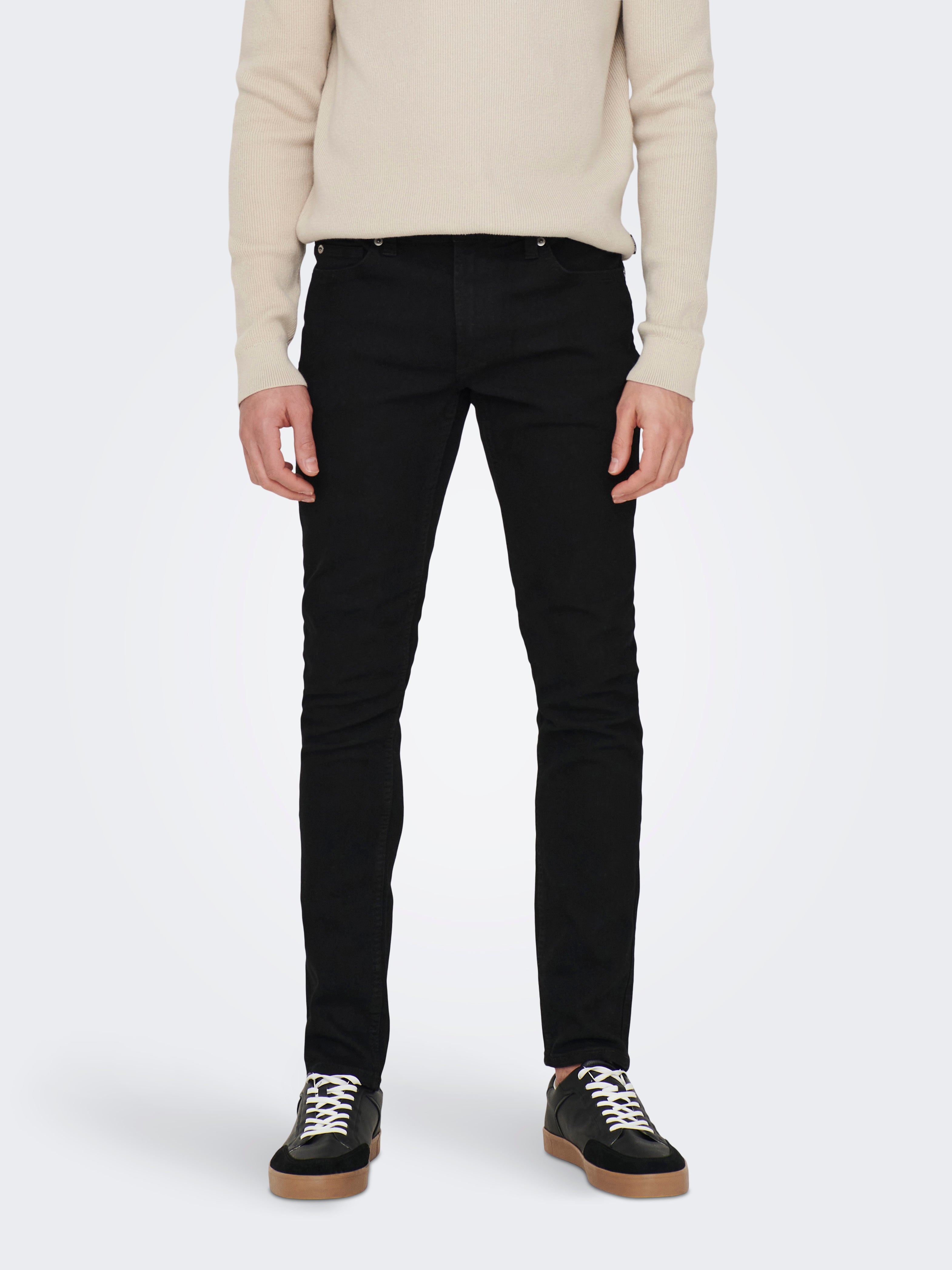 ONSLOOM Mittlere Taille Slim Fit Jeans Black Denim