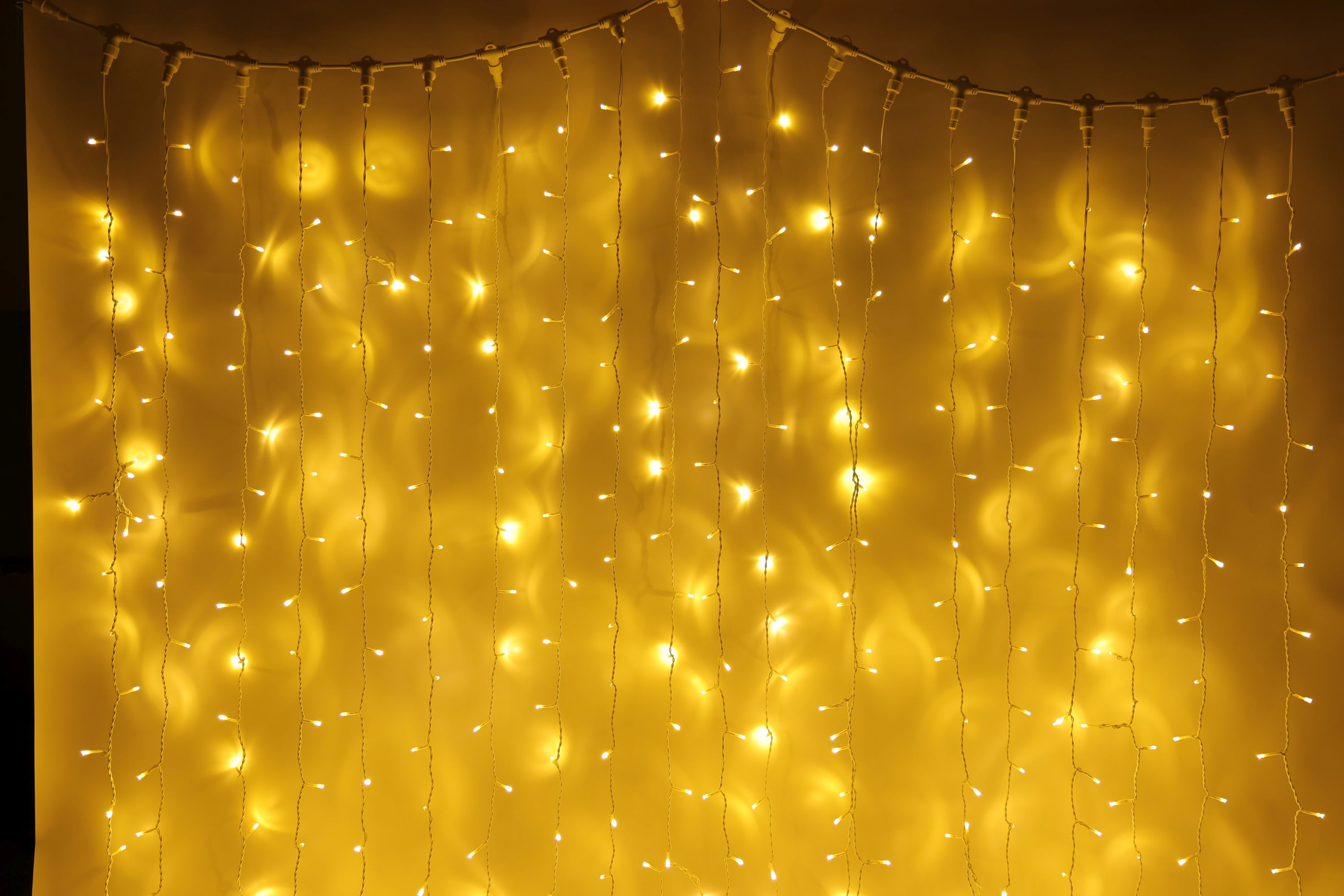 LED Lichtervorhang 600 LED's 3 m warmweiss