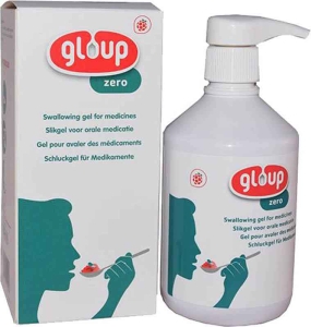 Gloup Schluck Gel für Medikamente Zero Himbeer, 500 ml