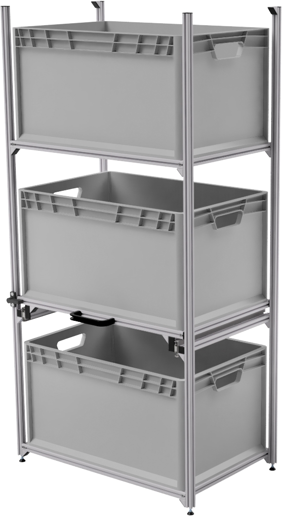 Regalsystem Quer 64 mit Teleskop SYS-Rack