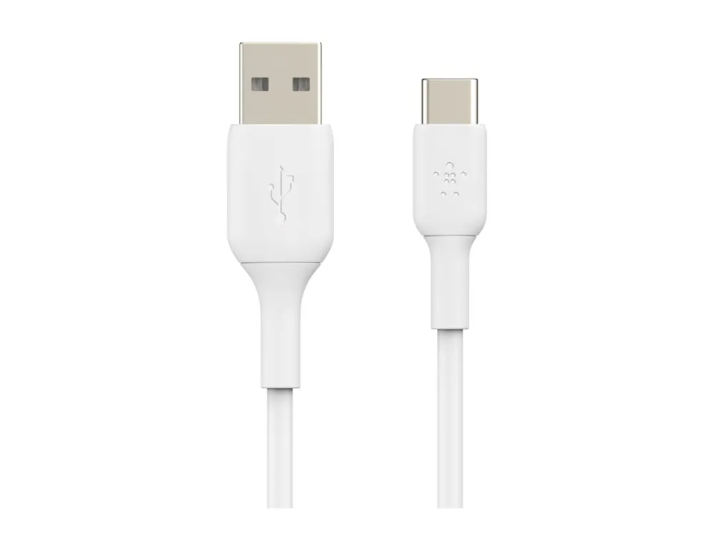 Belkin BoostCharge - USB-kabel - 24 pin USB-C (han) til USB (han) - 3 m - hvid