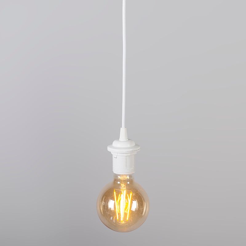 Set van 4 retro hanglampen crème 45 cm - Granny