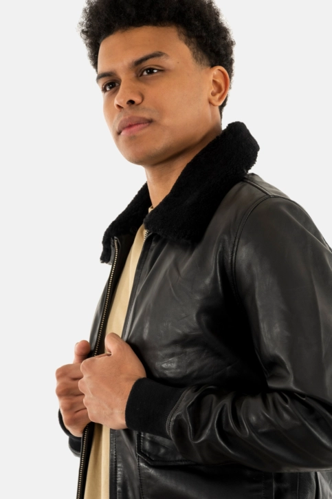 Blousons cuir schott lcpilotlamb black