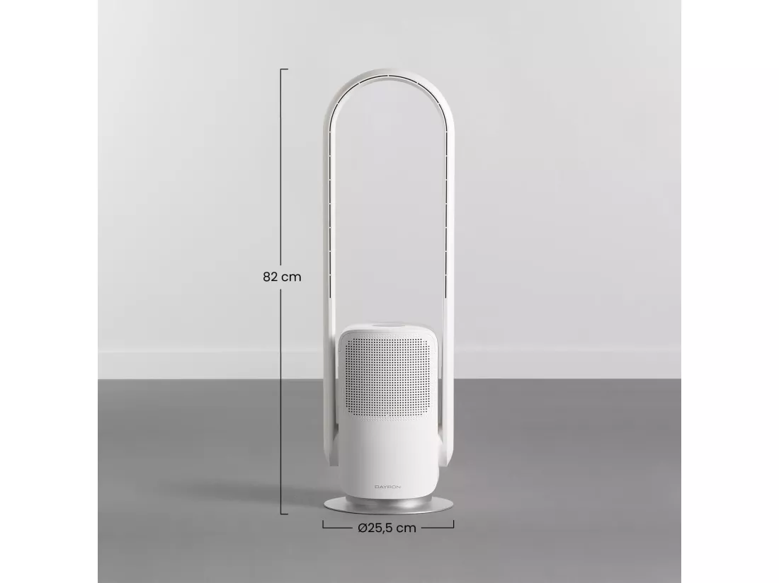 Vital Silence Blanc O91 9 Vitesses 26W Ventilateur de sol WiFi Ø25.5cm Ø25.5cm 26W