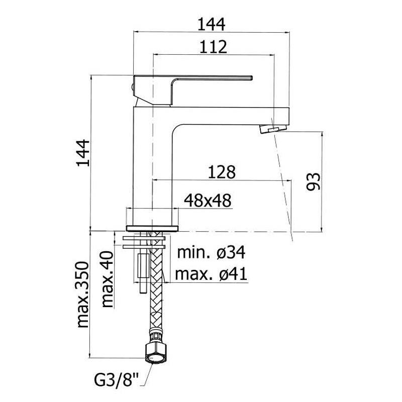 Paffoni Effe wastafelmengkraan chroom