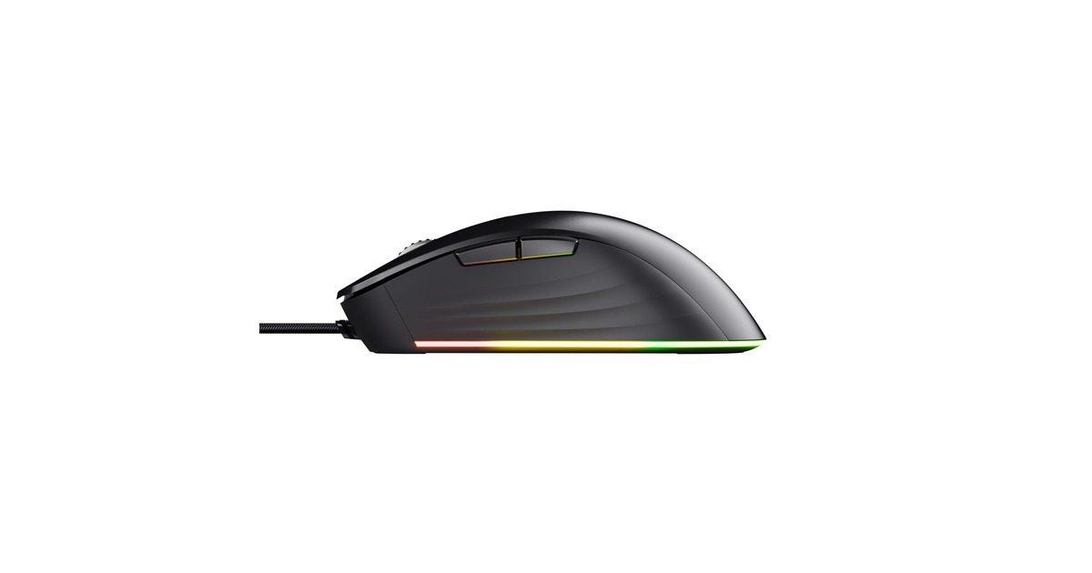TrustGXT924 Ybar+ gaming muis met hoogwaardige prestaties  (Zwart, RGB, 25.600 dpi)