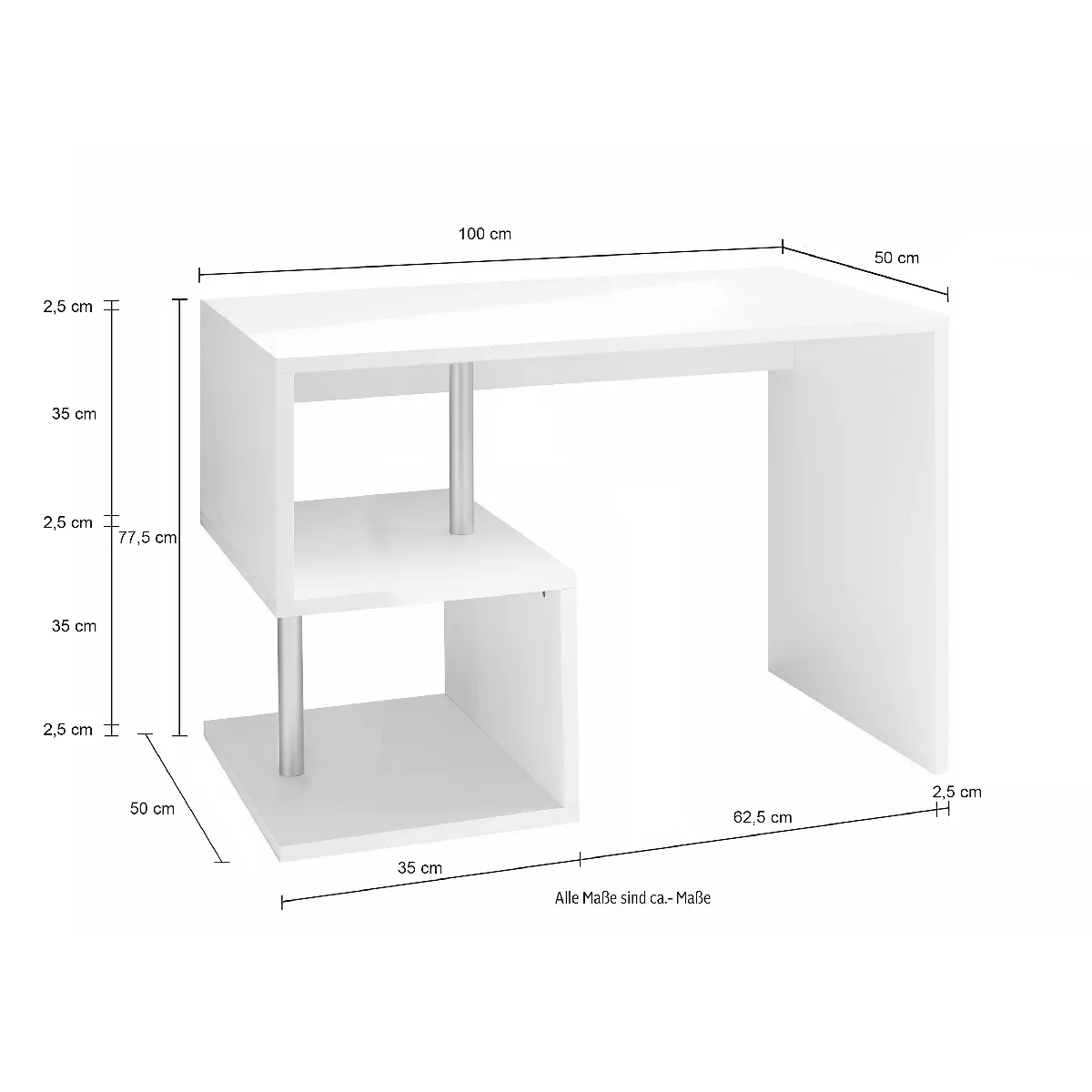 Alter Esse Bureau - Blanc Brillant
