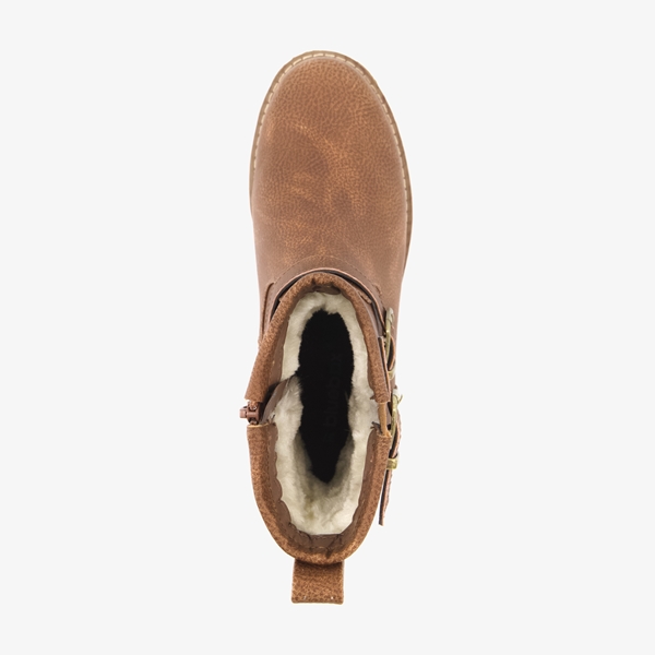 Blue Box dames biker boots cognac bruin