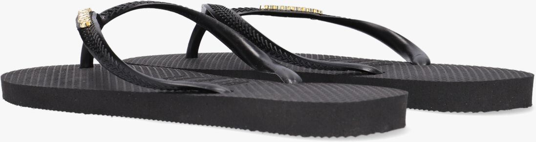 HAVAIANAS zwarte havaianas teenslippers slim logo metallic