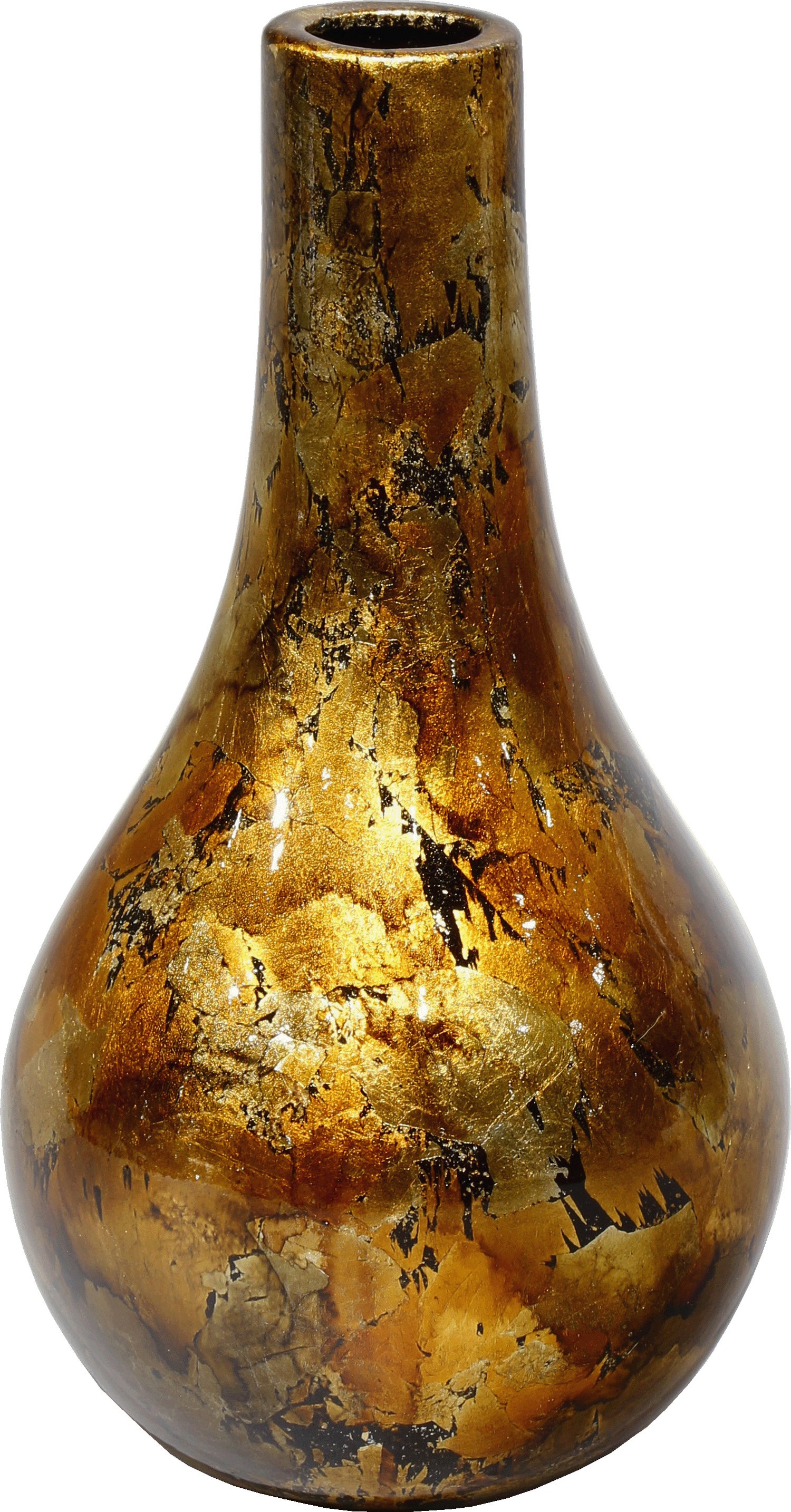 Vaas Dazzle goud / koper 14 x 14 x 26 cm