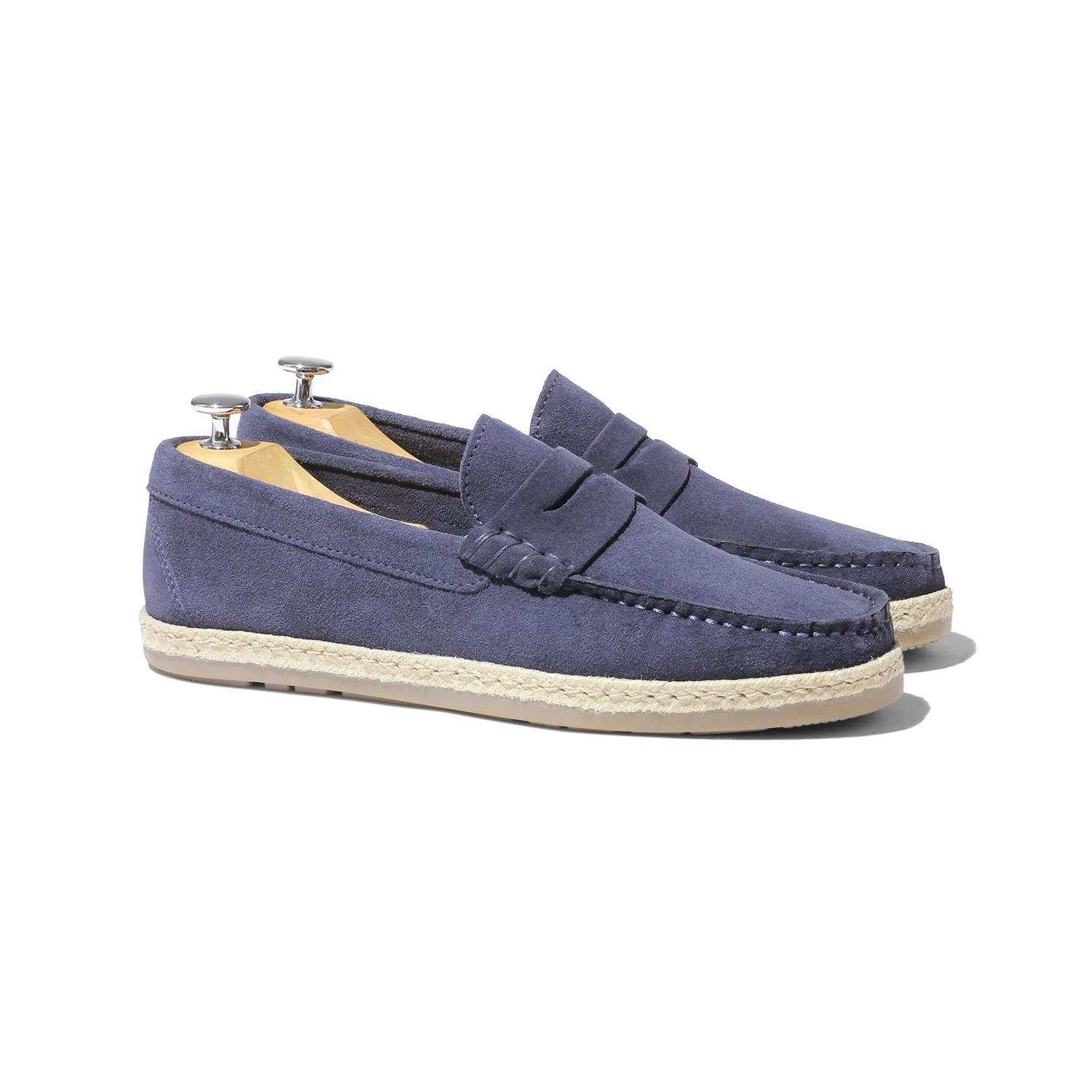 Santi-Espadrille en velours Marine