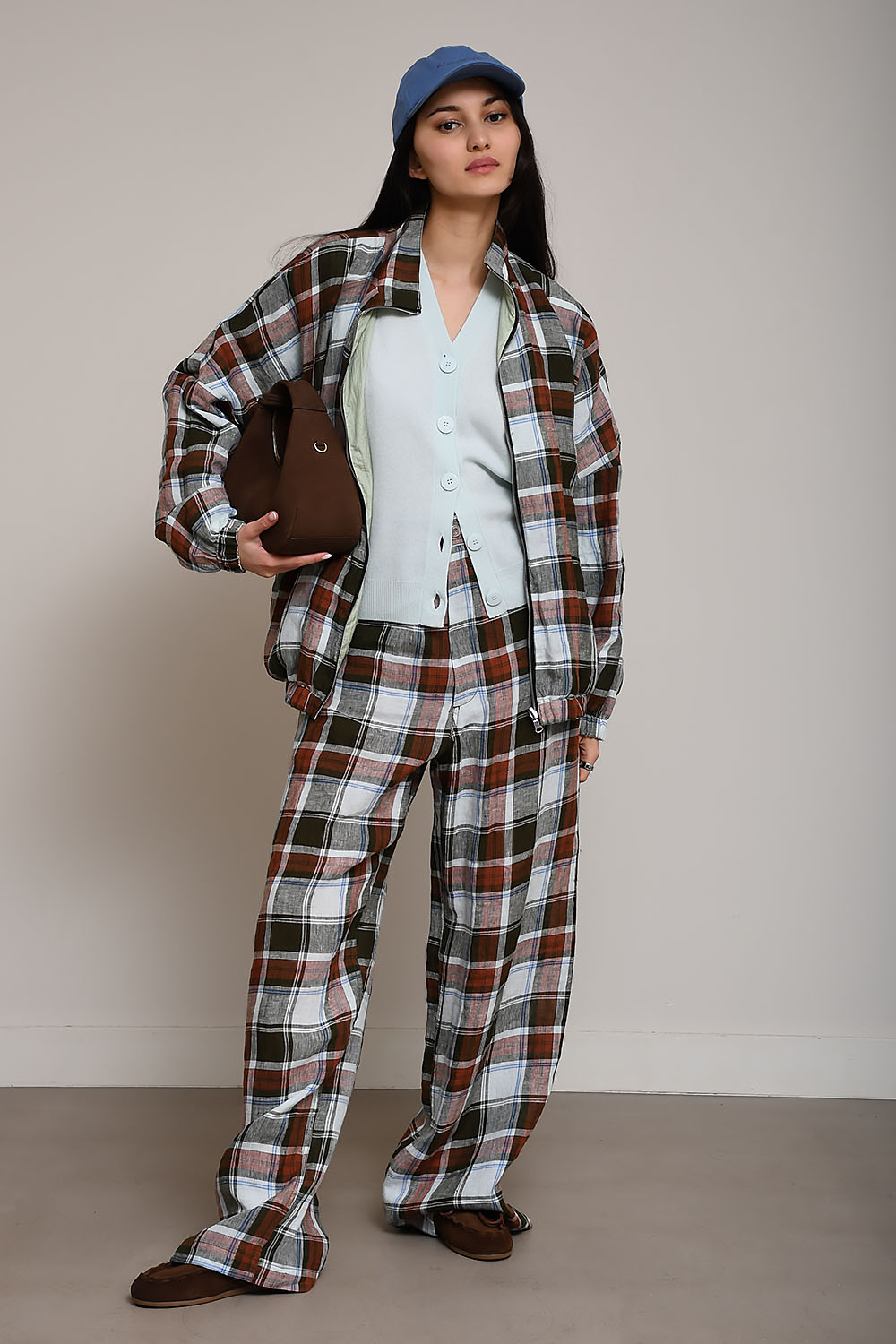 Dua reversible nylon/linen jacket