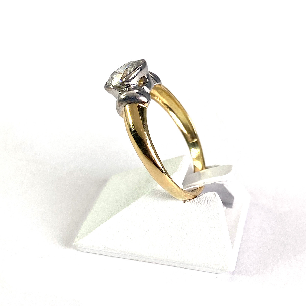 Bague d'occasion or 750 2 tons diamant