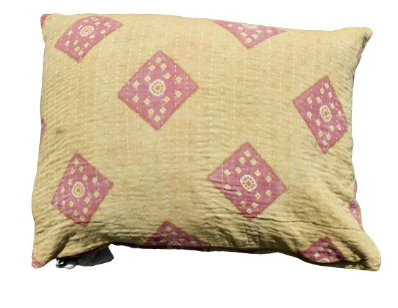 Kussen Kantha vintage 50x70 cm yellow pink