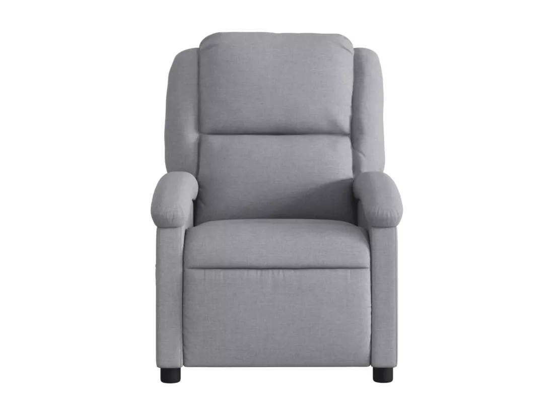 Fauteuil de massage inclinable Gris clair Tissu