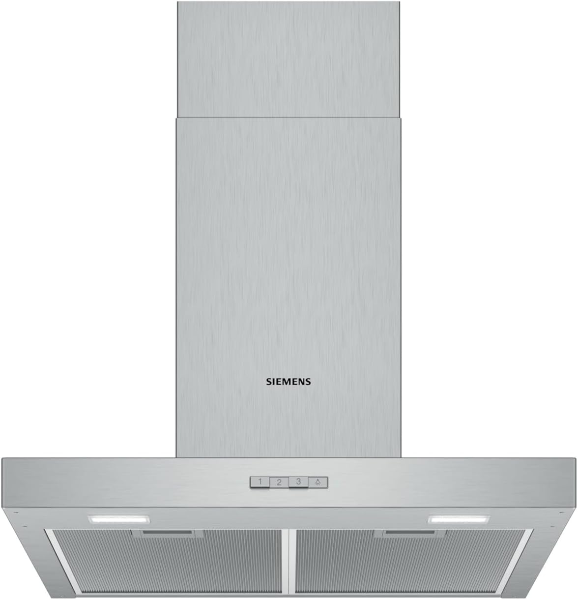 Siemens LC64BBC50 Dunstabzugshaube, Wandhaube, 60 cm, Metall-Fettfilter, Spülmaschinengeeignet, Edelstahl