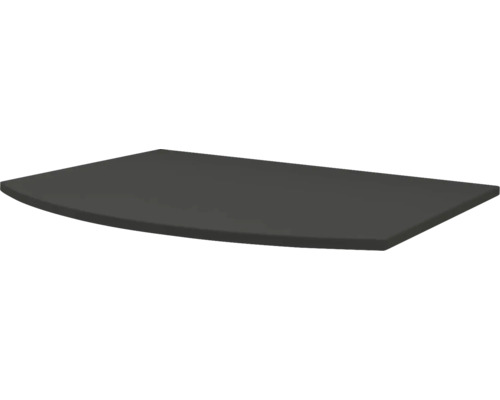 Baden Haus Vague wastafelblad 70 x 51 cm grafiet mat zonder uitsparing