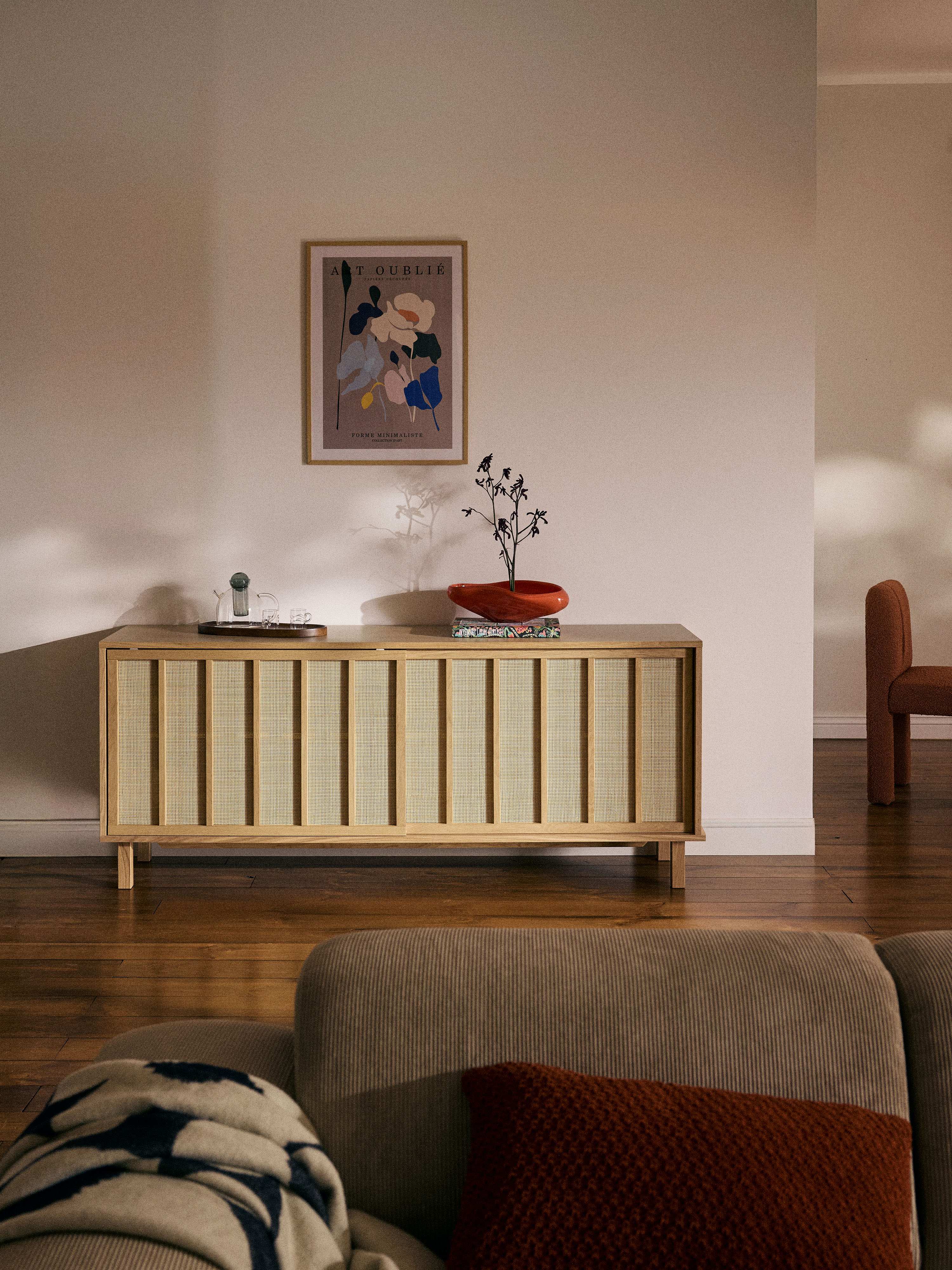 Dressoir Echo met rotan voorzijde