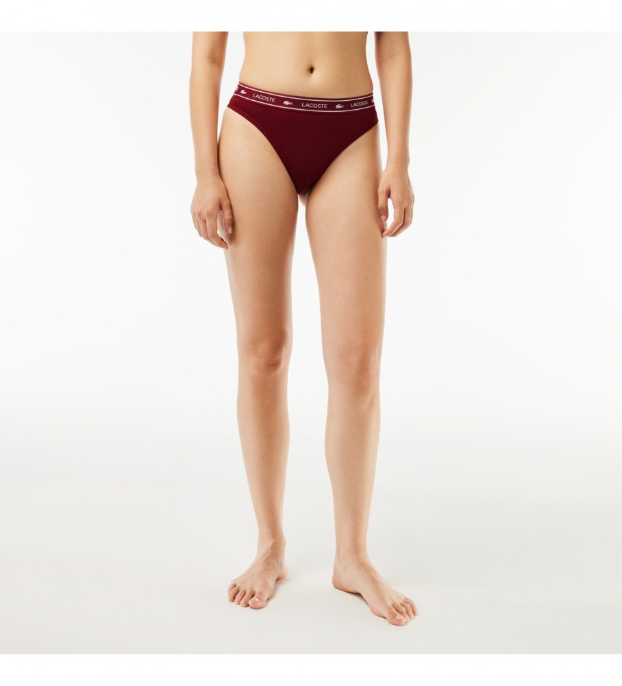 Lacoste Tanga Marca bordô