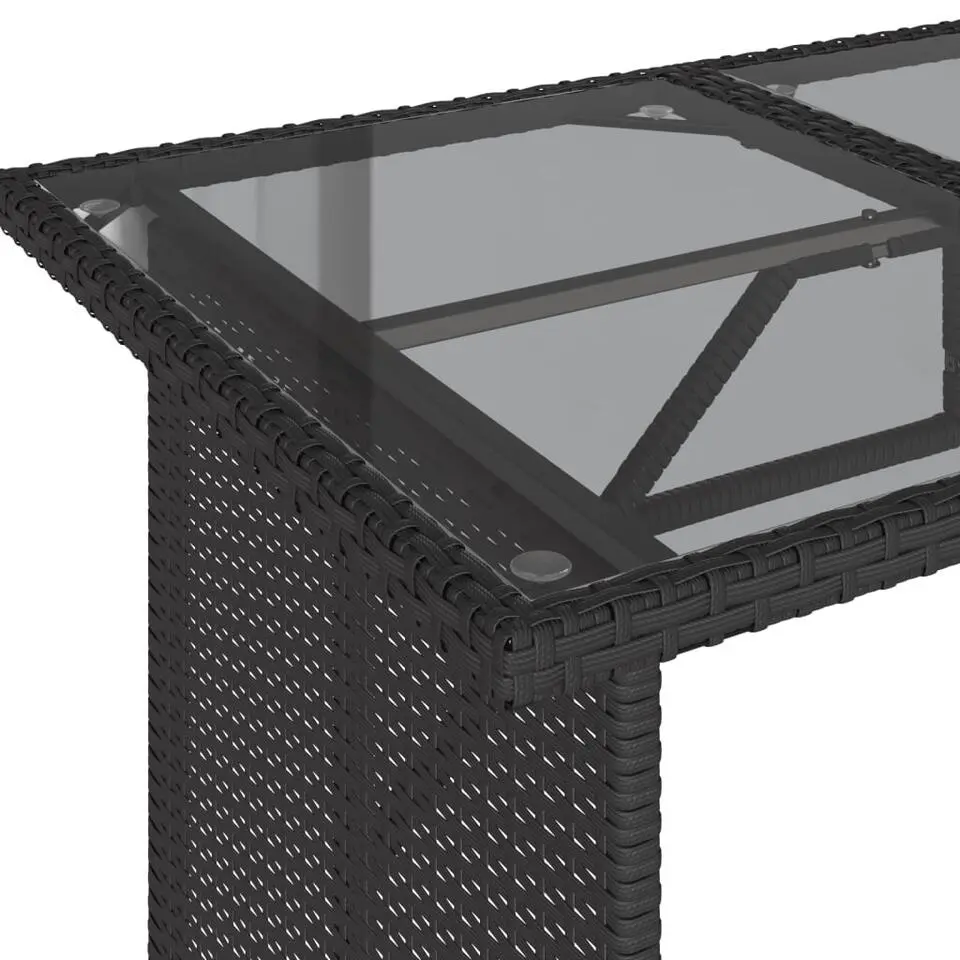vidaXL - Tuinset - Zwart - Poly rattan