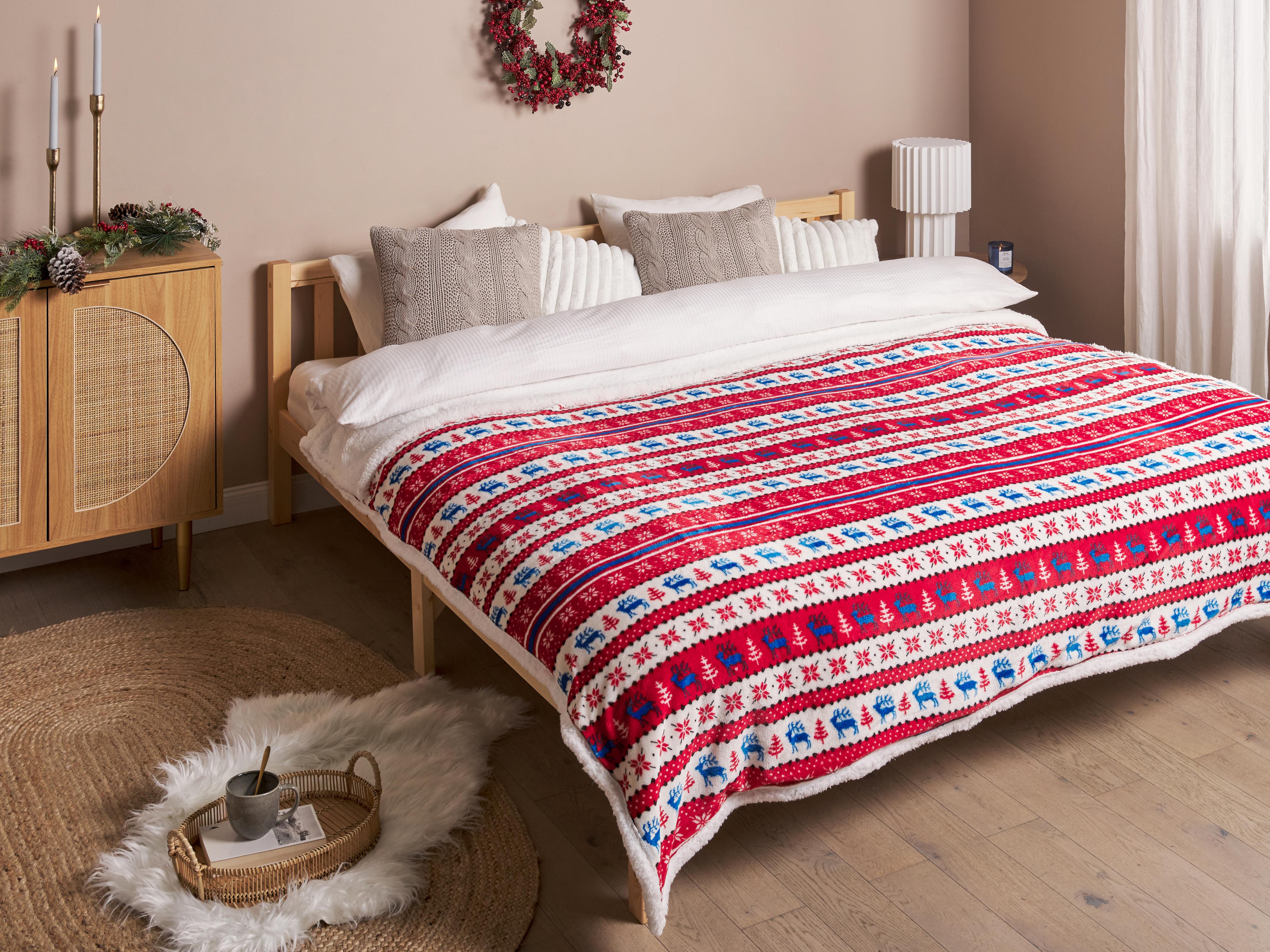 Plaid REKA 200 x 220 cm Rood