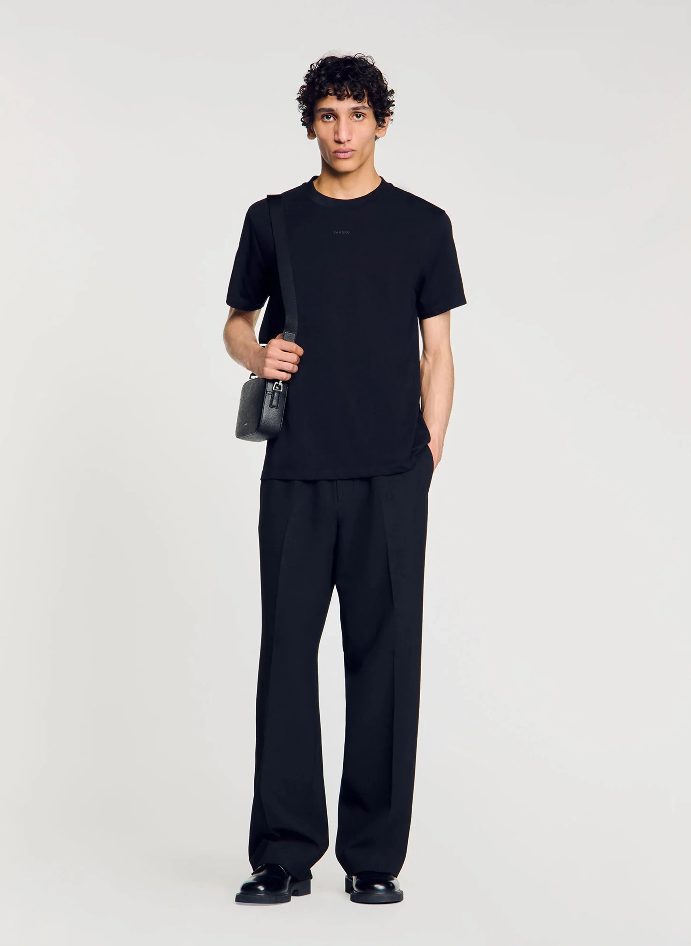Tee-shirt droit en coton | Noir