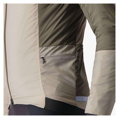 Veste Manches Longues Castelli Fly Thermal Beige/Marron
