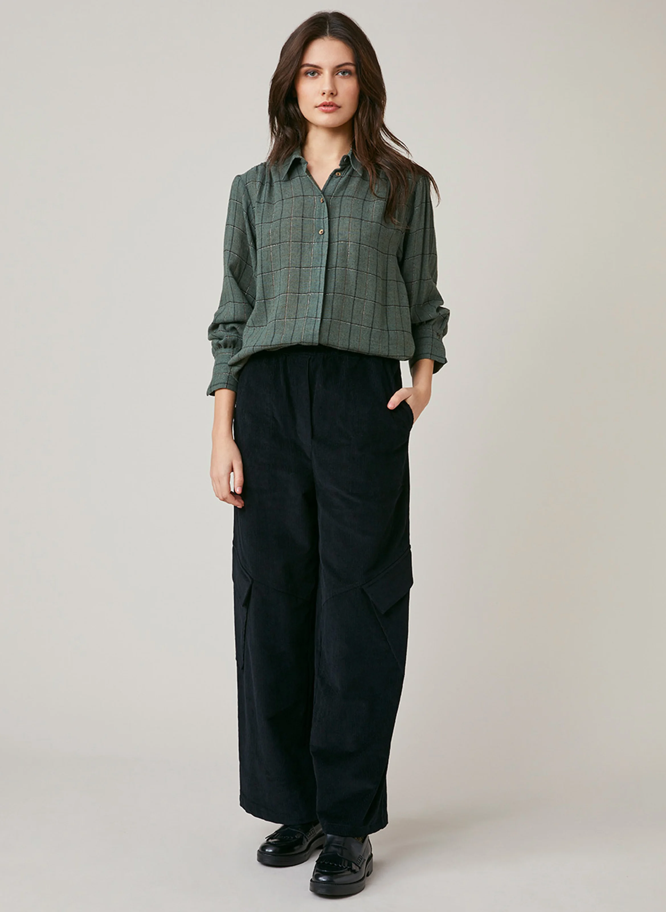 FEODORE - Chemise col classique à carreaux | Vert