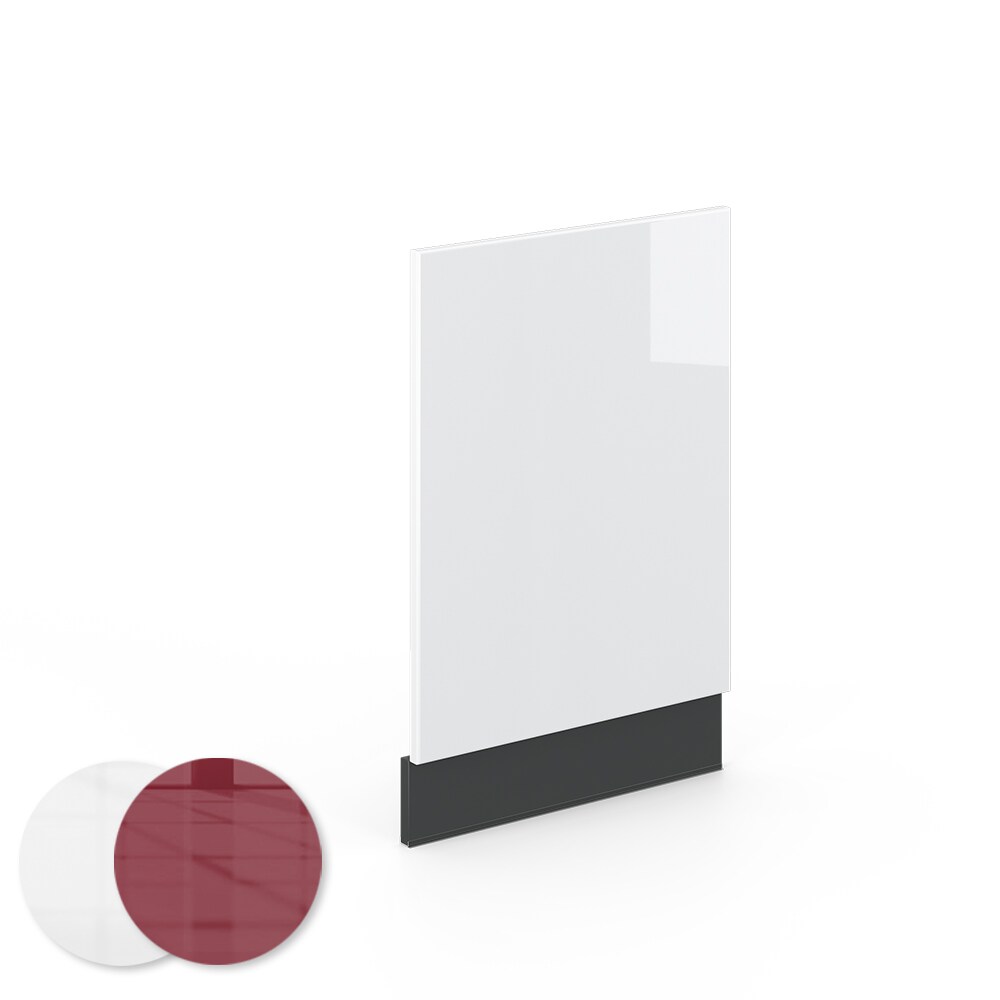 VICCO Geschirrspülerfront 45 cm Weiß Hochglanz Küchenschrank Blende Küchenzeile Fame-Line