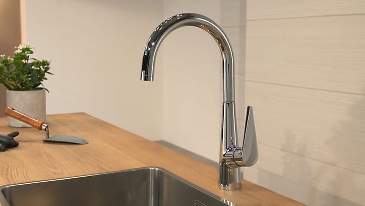 Mitigeur de cuisine chromé Hansgrohe Talis M51 H. 400 cm