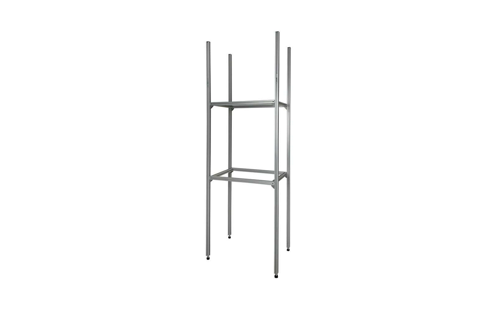 SYS-RACK  Aluminium Regal-System 43-L-RR-1 Längs für Heckgarage 45 x 31 x 130 cm