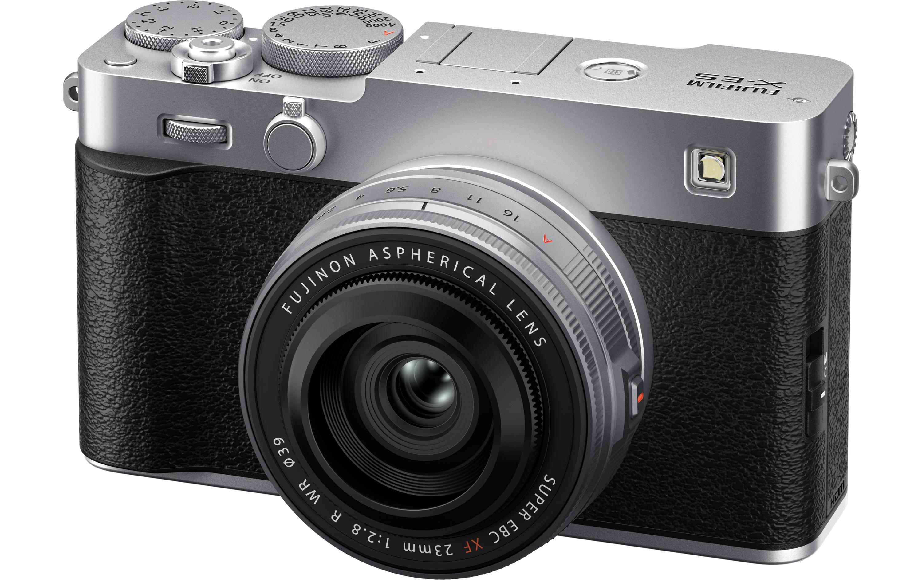 X-E5 XF 23mm F/2.8 Kit Silber<br>Spiegellose Digitalkamera mit einem leichten, kompakten Gehäuse mit Objektiv
