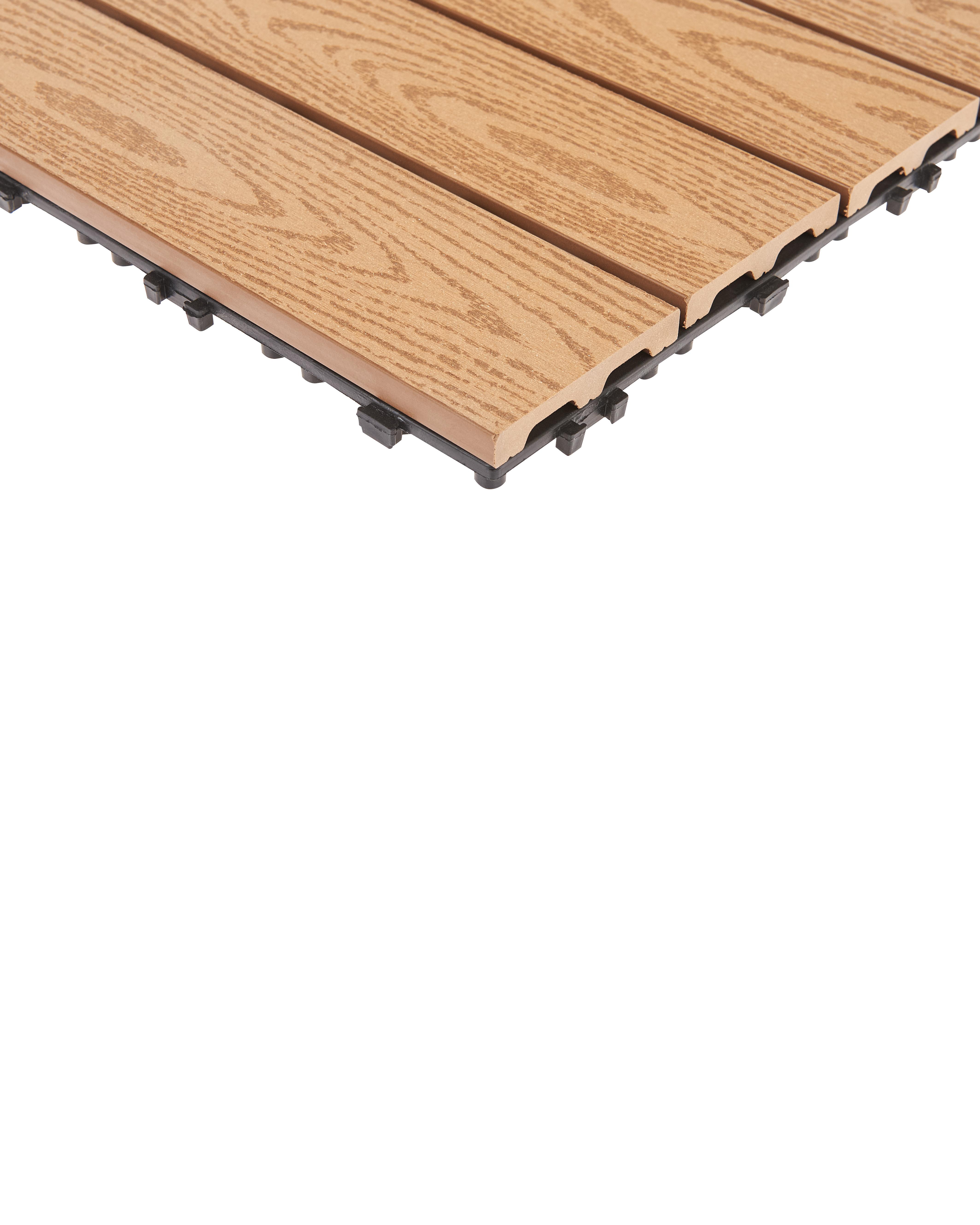 Buitenvloeren ATESSA Hout-kunststof-composiet (WPC) Lichtbruin