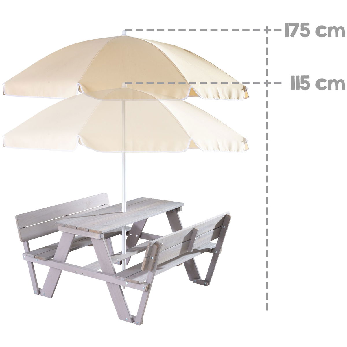 robaroba   Kindersitzgruppe mit Schirm PickNick for 4