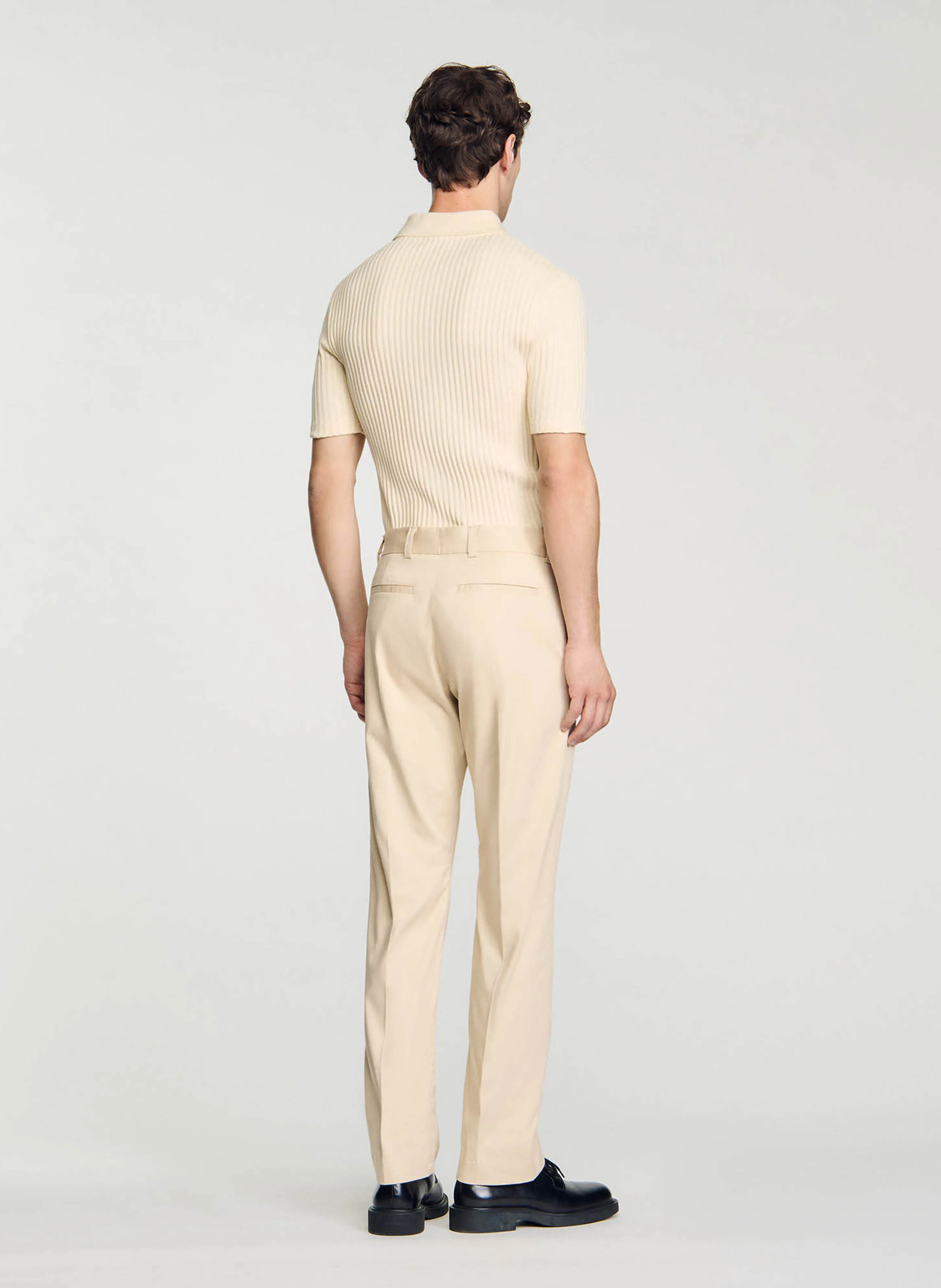 Pantalon chino en coton mélangé | Blanc