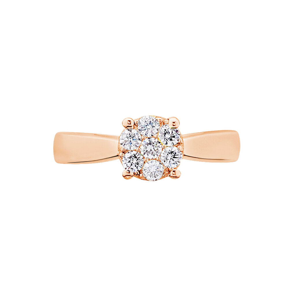 Bague Solitaire Collection Grace Or Rose Diamant
