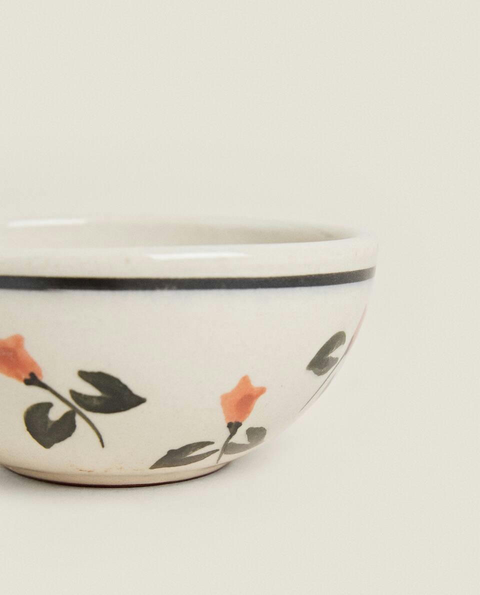MINI TIGELA FLORAL PINTADA