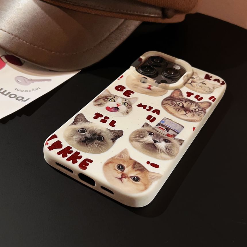 Mobby - Katten telefoonhoesje - iPhone 15 Pro Max / 15 Pro / 15 Plus / 15 / 14 Pro Max / 14 Pro / 14 Plus / 14 / 13 Pro Max / 13 Pro / 13 / 13 mini / 12 Pro Max / 12 Pro / 12 / 12 mini / 11 Pro Max / 11 Pro / 11
