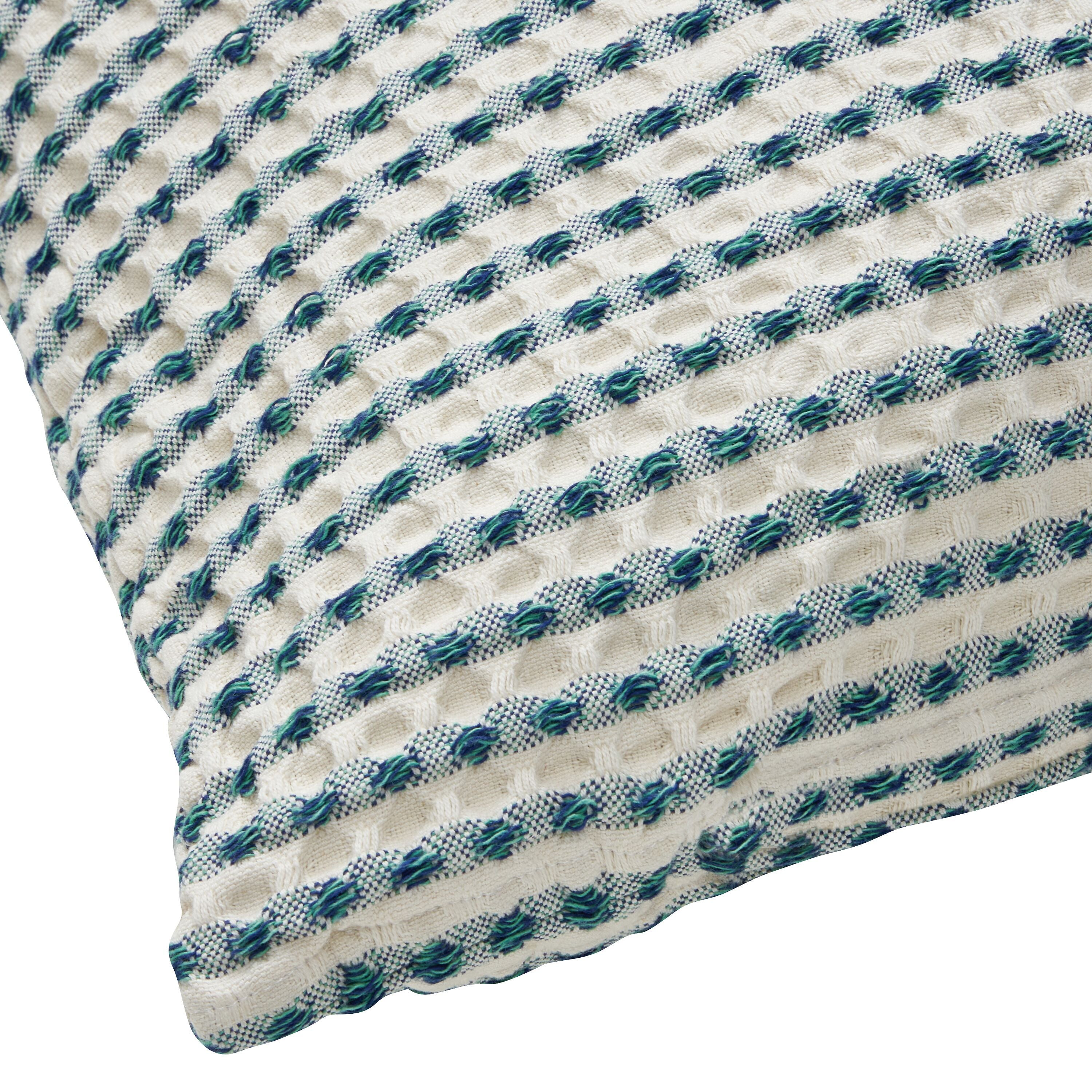 SE ELODIE Zierkissen 50x50cm - Blau / B: 50.0 cm x H: 50.0 cm