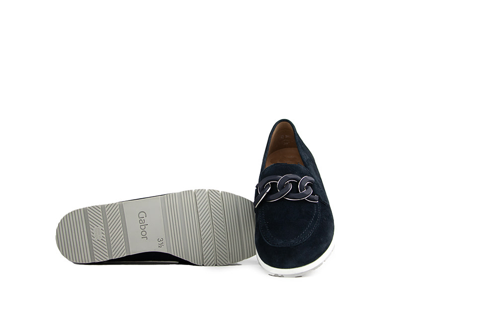 Gabor Loafer Ketting Dark Blue Suede